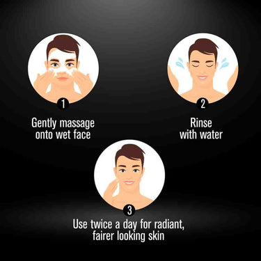 Garnier Men Turbo Bright Double Action Face Wash, Deep Cleansing Anti Pollution Face Wash with Charcoal and Vitamin C, Suitable for all Skin Types, 150g x2 (Pack of 2)